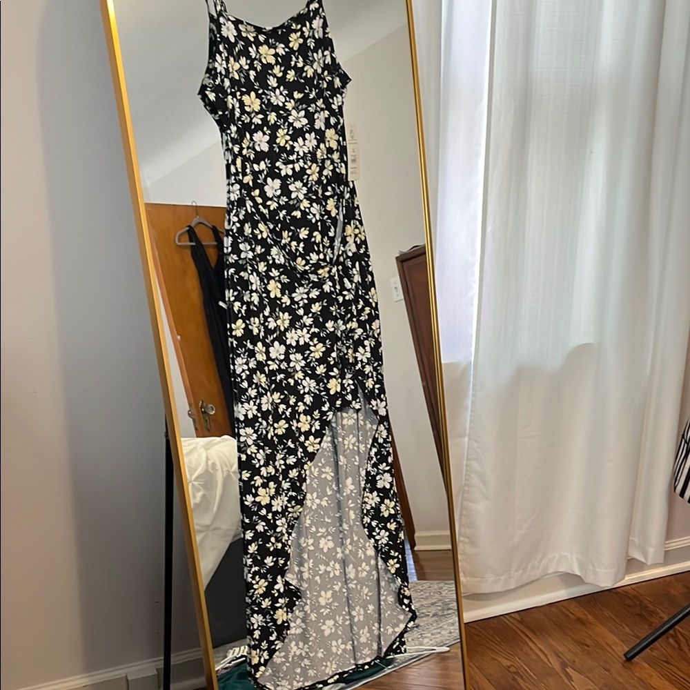 NWT Floral Black and White Dress